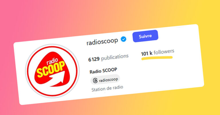 Radio Scoop dépasse les 100 000 abonnés sur Instagram